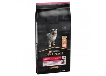 Purina Pro Plan Medium Puppy Sensitive Skin Optiderma Salmone e riso da kg 12 (€ 4,12 / kg)
